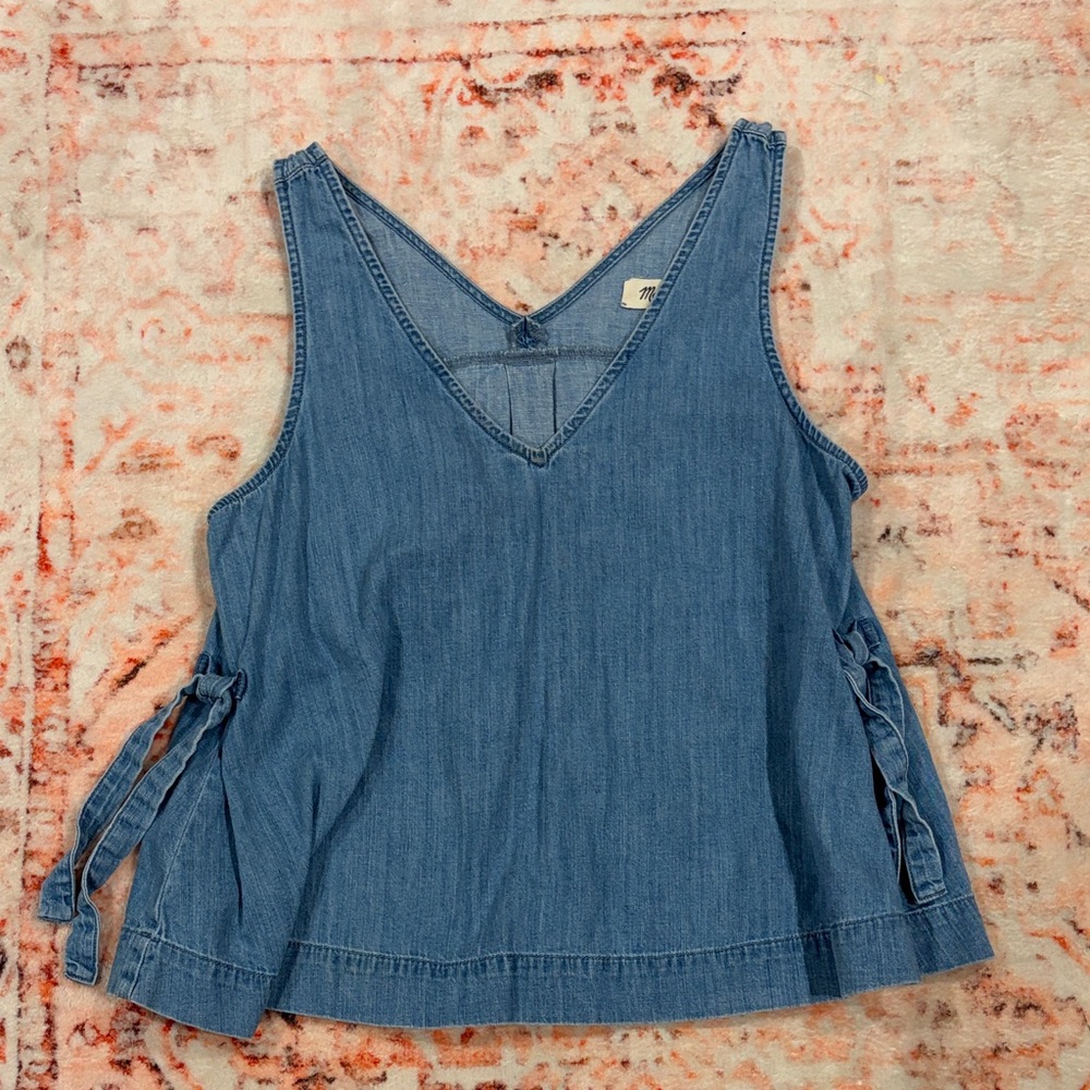 madewell denim Sleeveless Top with Side Ties